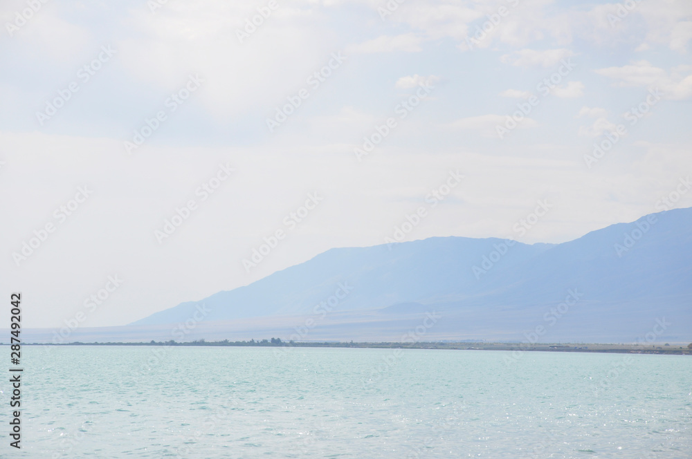 sky sea landscape Alakol Central Asia