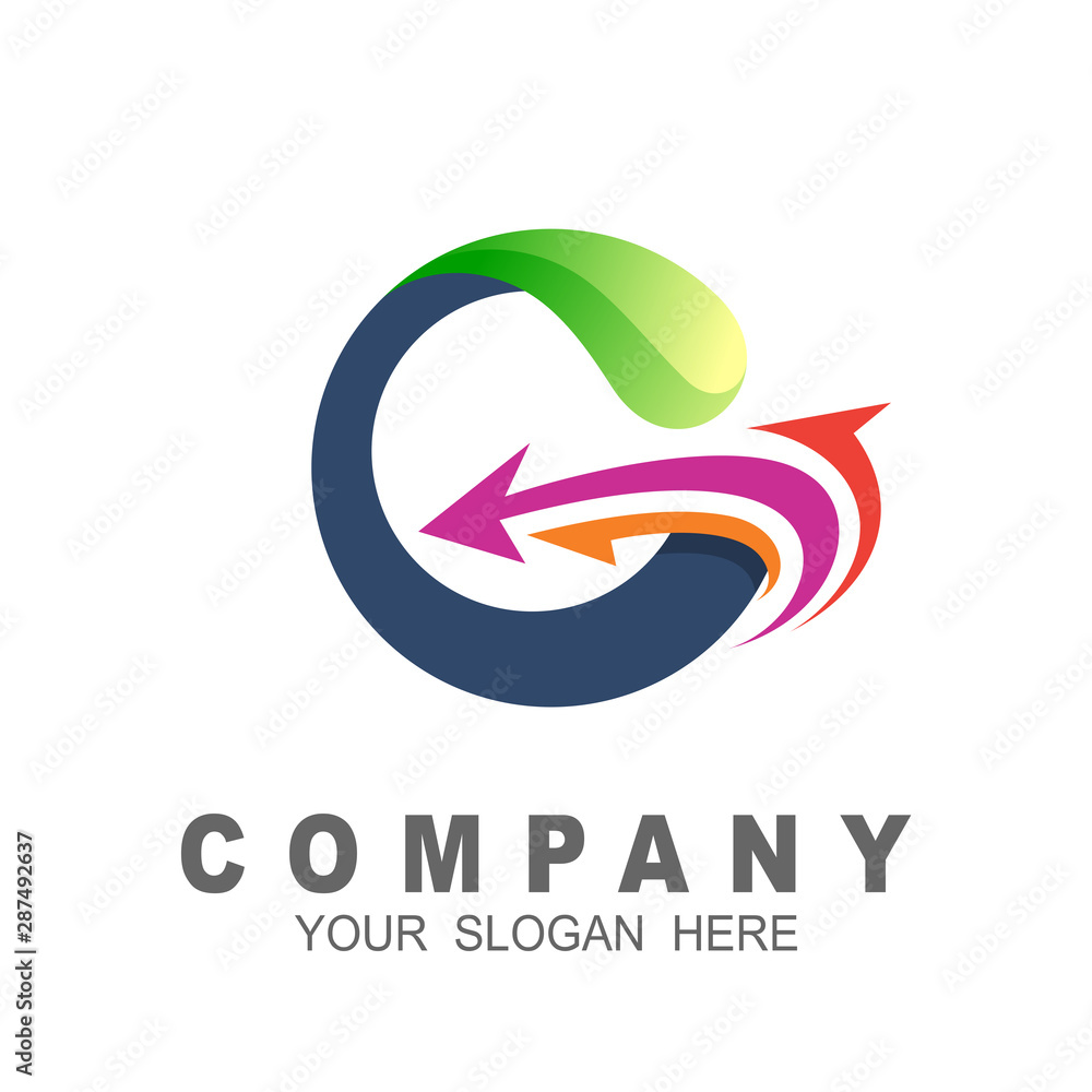 G letter arrow icon vector logo template illustration design, swoosh logo and letter g icon, 3d logo G letter arrow icon vector logo template illustration design, swoosh logo and letter g icon, 3d logo
