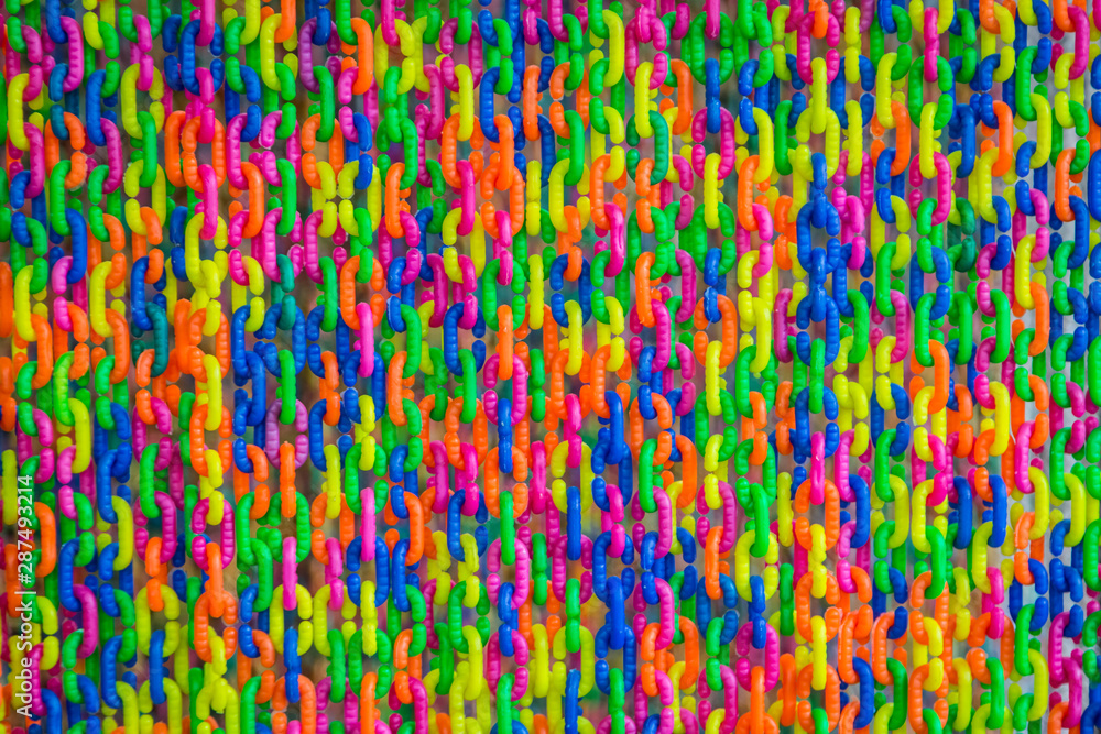 Fototapeta premium Colorful plastic chain