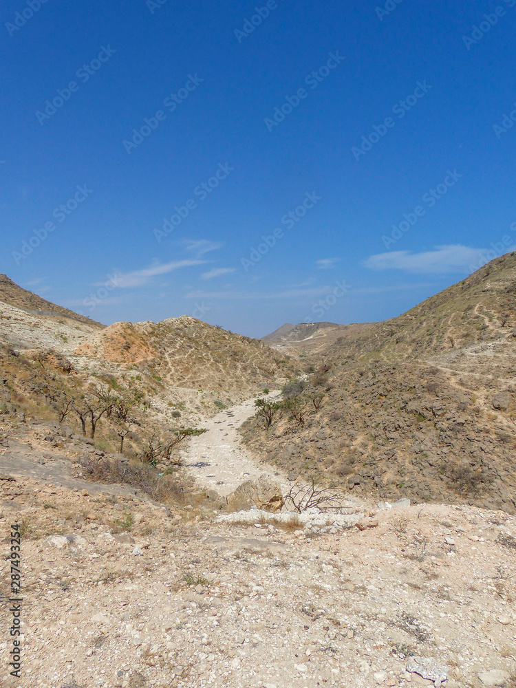 Landscape at the Incense Route in Dhofar (ظفار) Sultanate of Oman