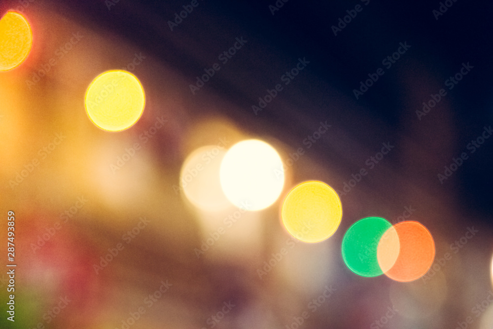 Blur with bokeh of night market at the city Blur with bokeh of night market at the city