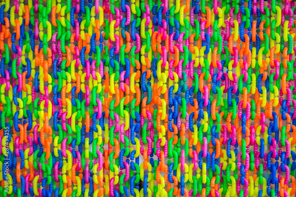 Colorful plastic chain