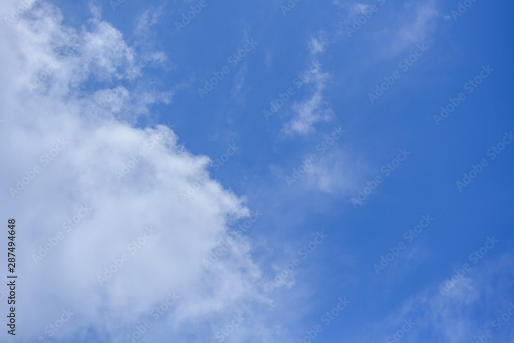 White cloudy with blue sky background, blue sky with cloud, blue sky background, sky clouds background