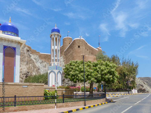 Masjid Al Khor and Al Mirani Fort in Muscat (مسقط, Maskat) Sultanate of Oman photo