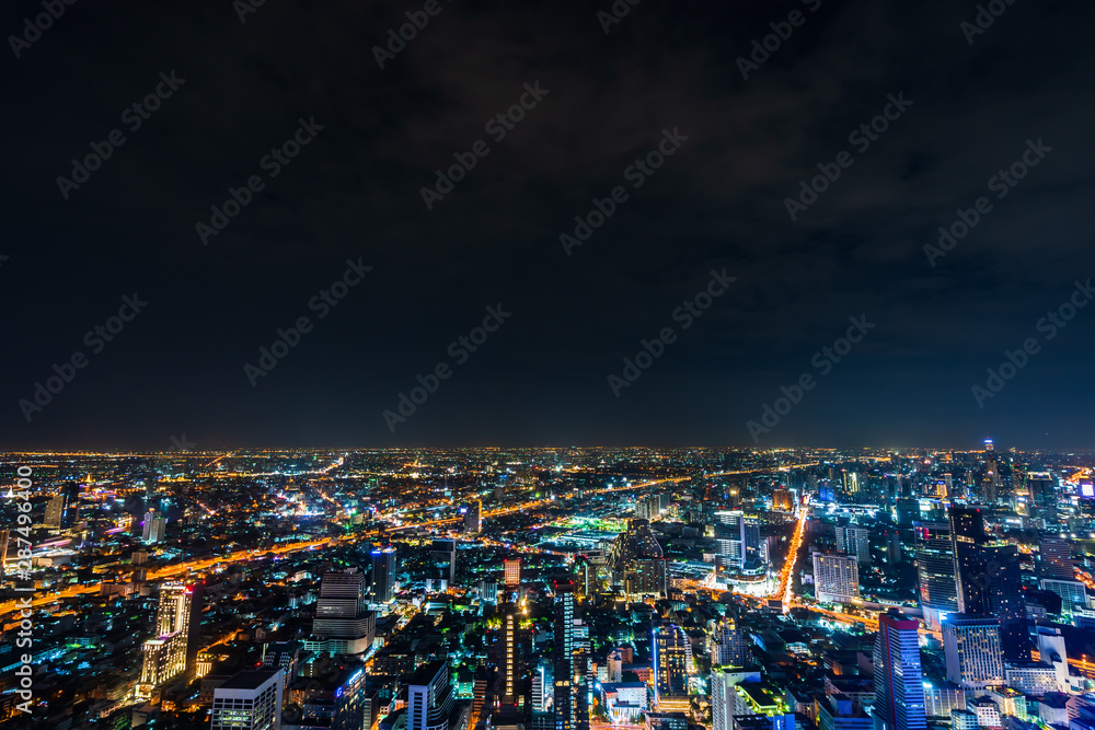 Fototapeta premium Bangkok city at night, Thailand