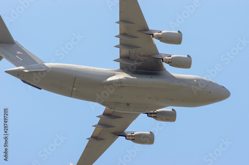 Military transport plane viewed at an airshow photo