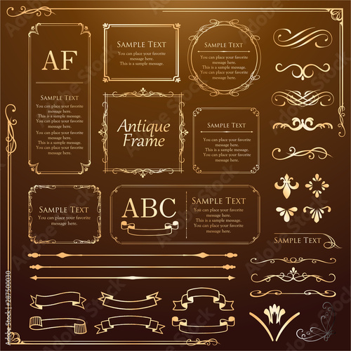 高級感のあるフレームデザインテンプレート