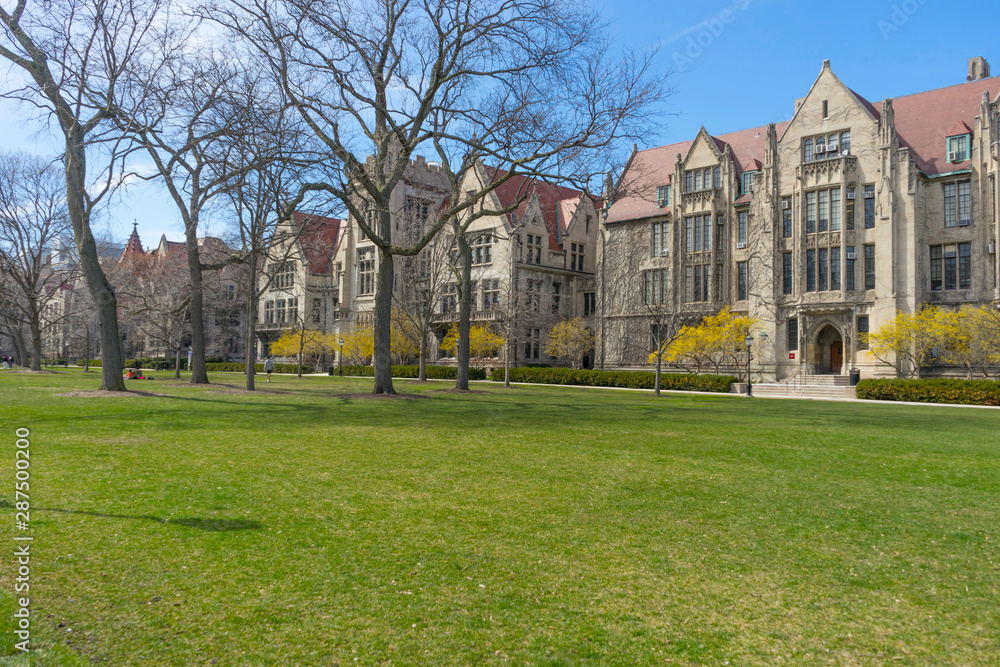 Φωτογραφία The green campus of The University of Chicago in Chicago, Illinois