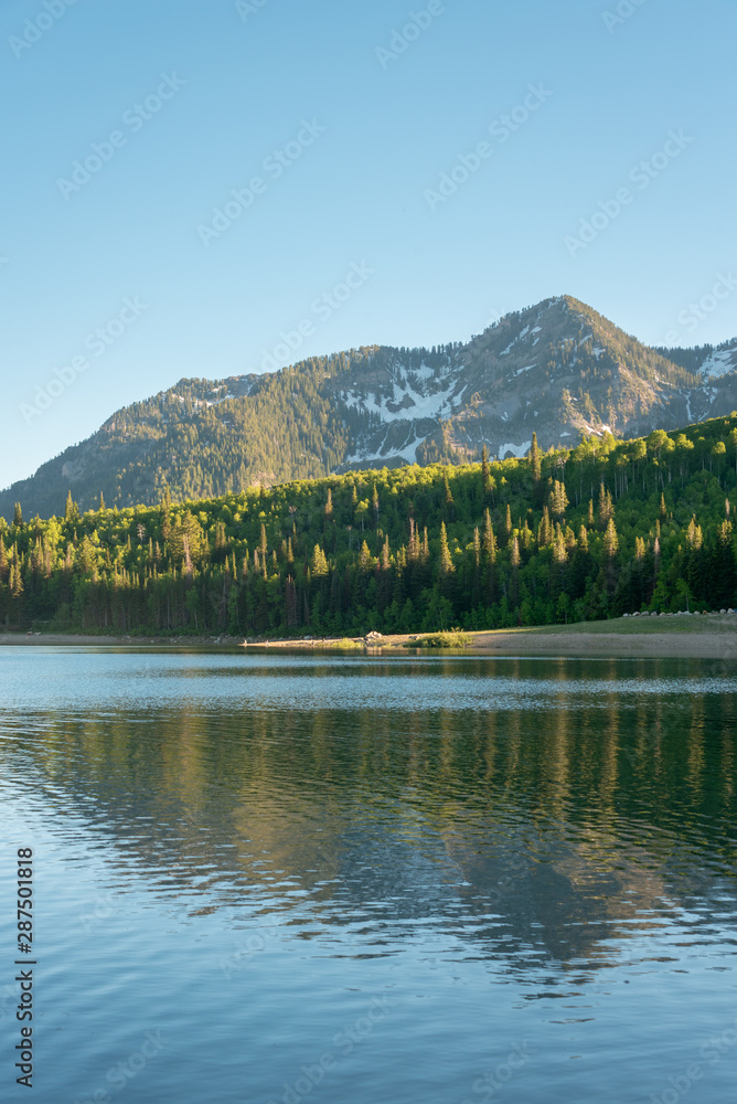 Silver Lake Flat Reservoir, on the Alpine Loop Scenic Byway, in Uinta-Wasatch-Cache National Forest, Utah