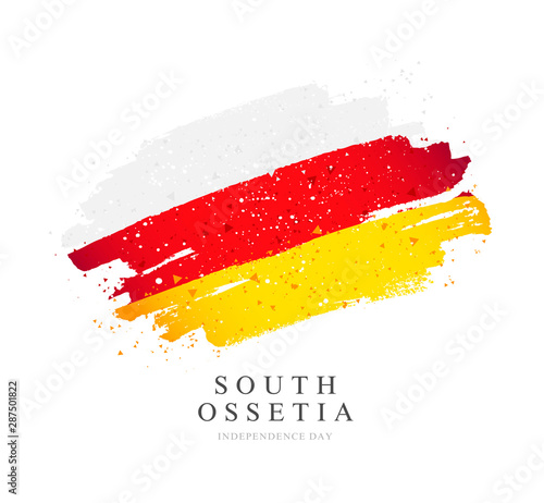 Flag of South Ossetia. Vector illustration on a white background.