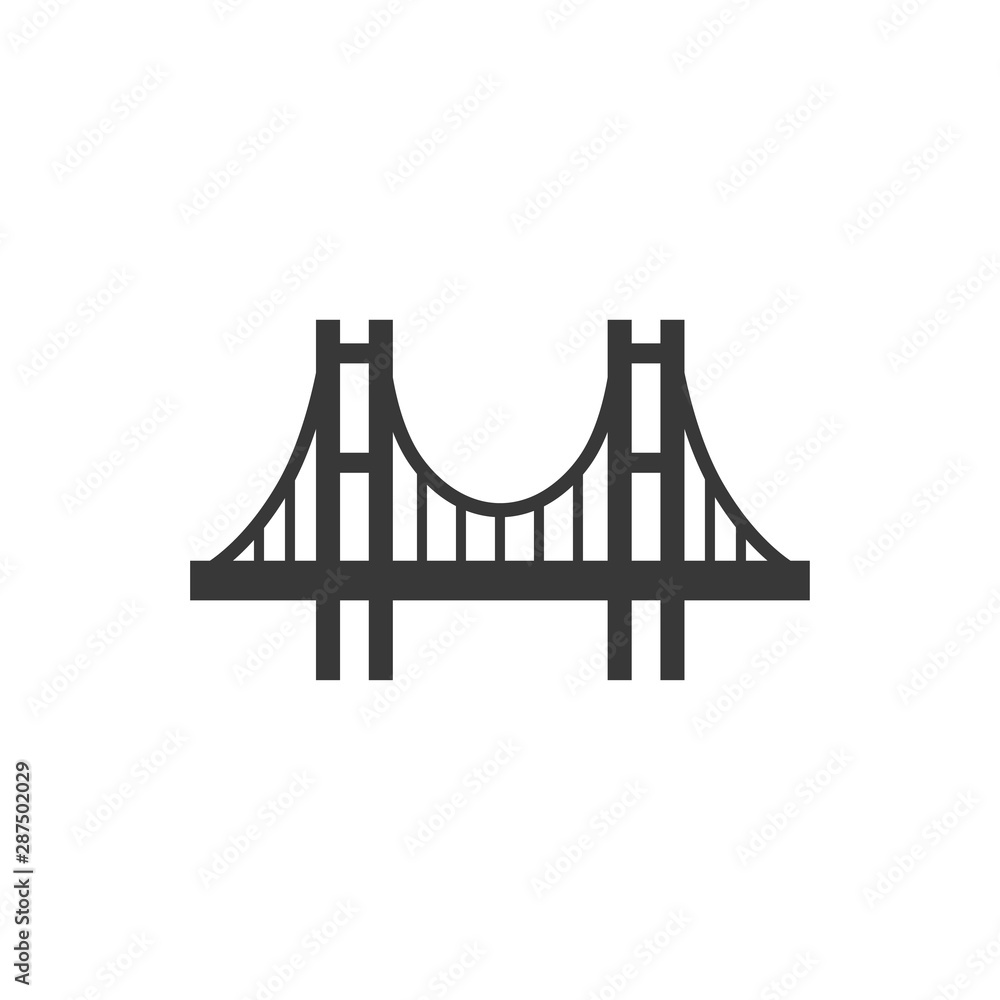 Obraz premium vector icon of black bridge
