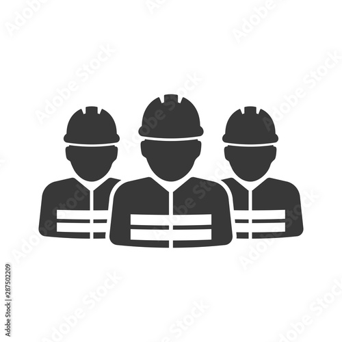 construction worker vector icon