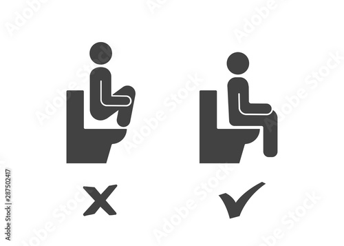 disabled icon toilet ban and regulations sign