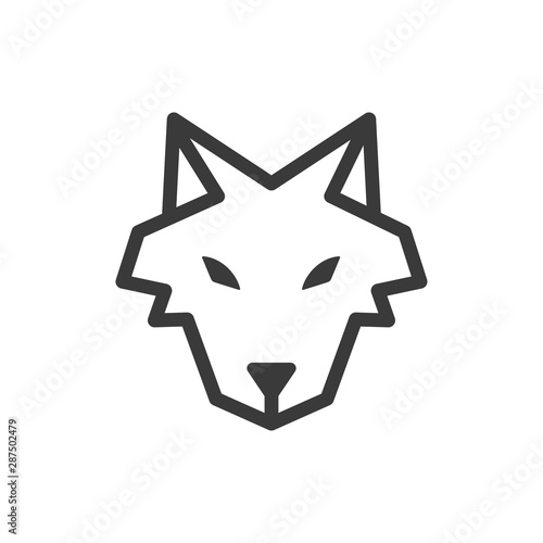 wolf icon vector
