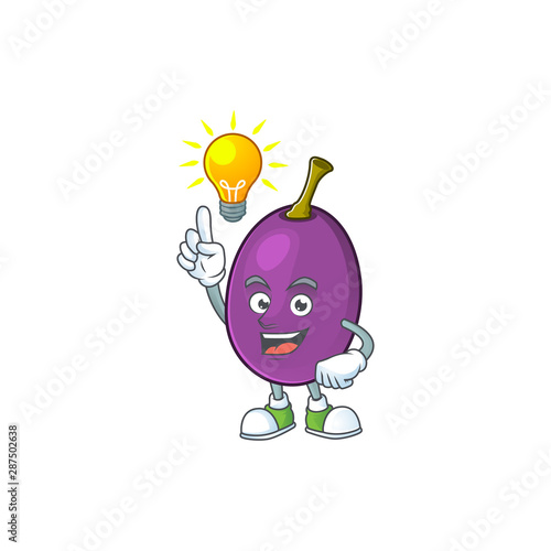 Have an idea delicious winne fruit in a character cartoon photo