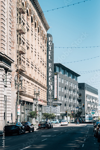 Fototapeta Naklejka Na Ścianę i Meble -  Hotel Barclay sign, in downtown Los Angeles, California