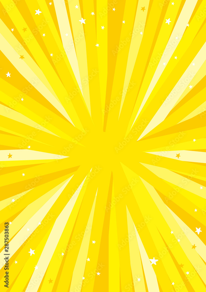 集中線 黄色 背景イラスト Stock Vector Adobe Stock