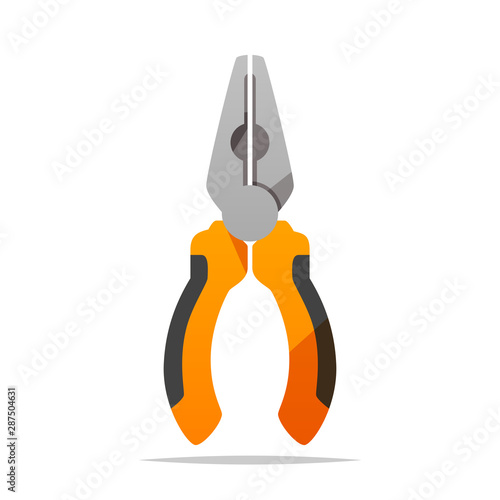 Pliers tool vector isolated illustration