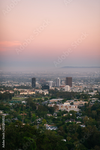 Sunset view from The Getty Center, in Los Angeles, California