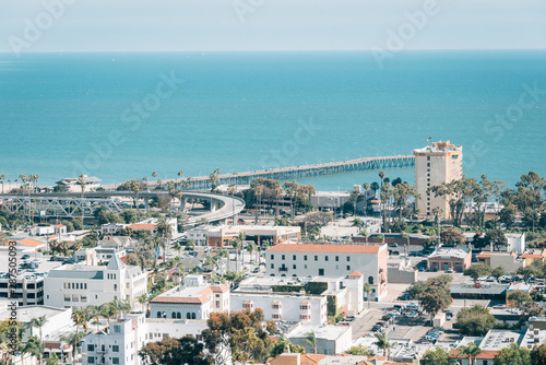 View of downtown and the Pacific Coast in Ventura, California