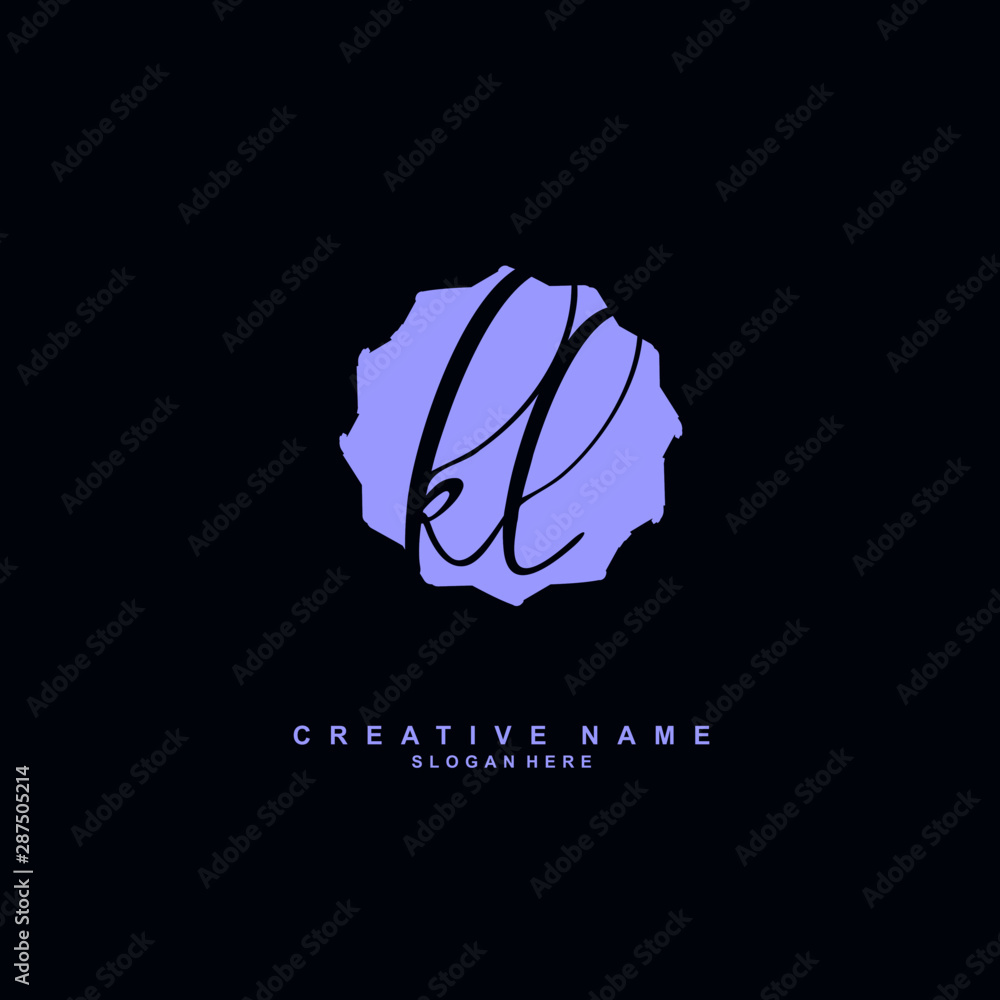 K L KL Initial logo template vector. Letter logo concept with background template. K L KL Initial logo template vector. Letter logo concept with background template.