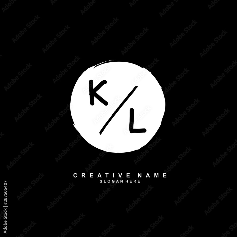 K L KL Initial logo template vector. Letter logo concept with background template. K L KL Initial logo template vector. Letter logo concept with background template.