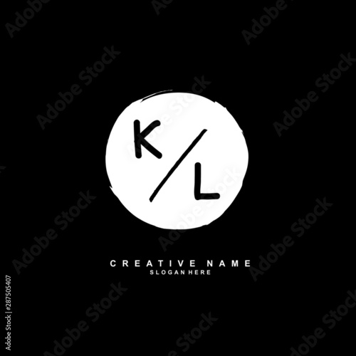Free Download K L KL Initial logo template vector. Letter logo concept with background template. - GFXLoad