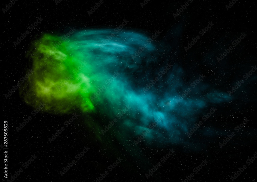Fototapeta premium Being shone nebula. 3D rendering