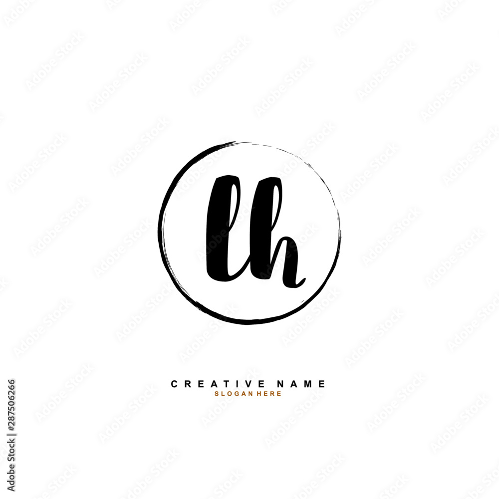 L H LH Initial logo template vector. Letter logo concept with background template. L H LH Initial logo template vector. Letter logo concept with background template.