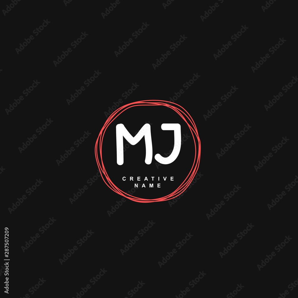 M J MJ Initial logo template vector. Letter logo concept with background template. M J MJ Initial logo template vector. Letter logo concept with background template.