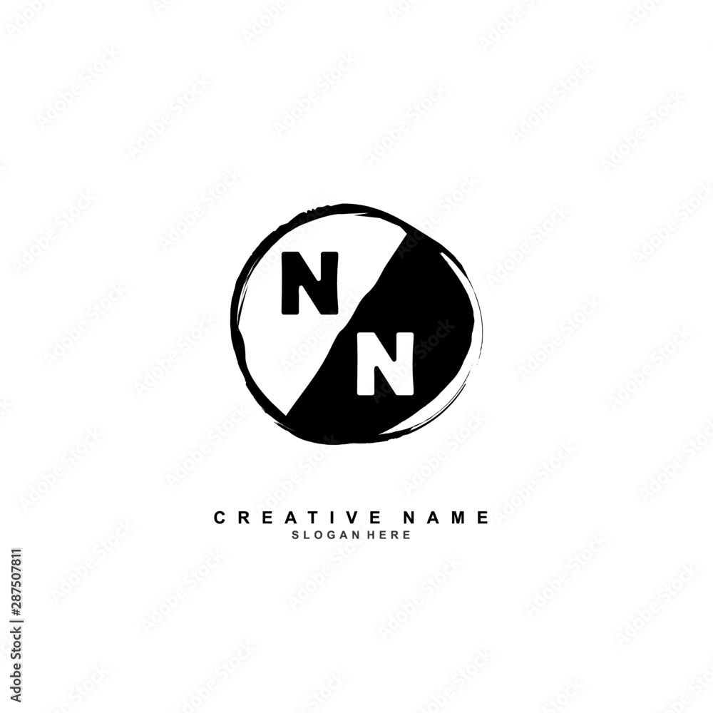 N NN Initial logo template vector. Letter logo concept with background template. N NN Initial logo template vector. Letter logo concept with background template.