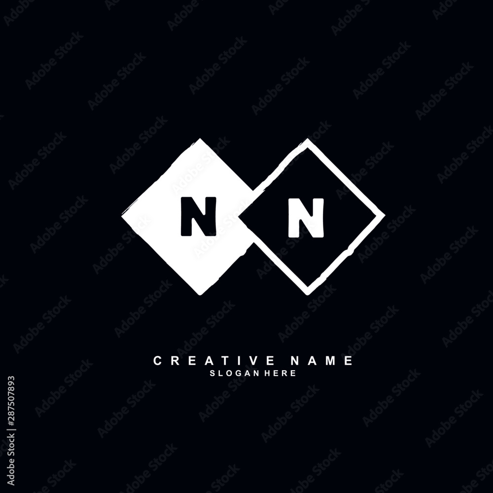 N NN Initial logo template vector. Letter logo concept with background template. N NN Initial logo template vector. Letter logo concept with background template.