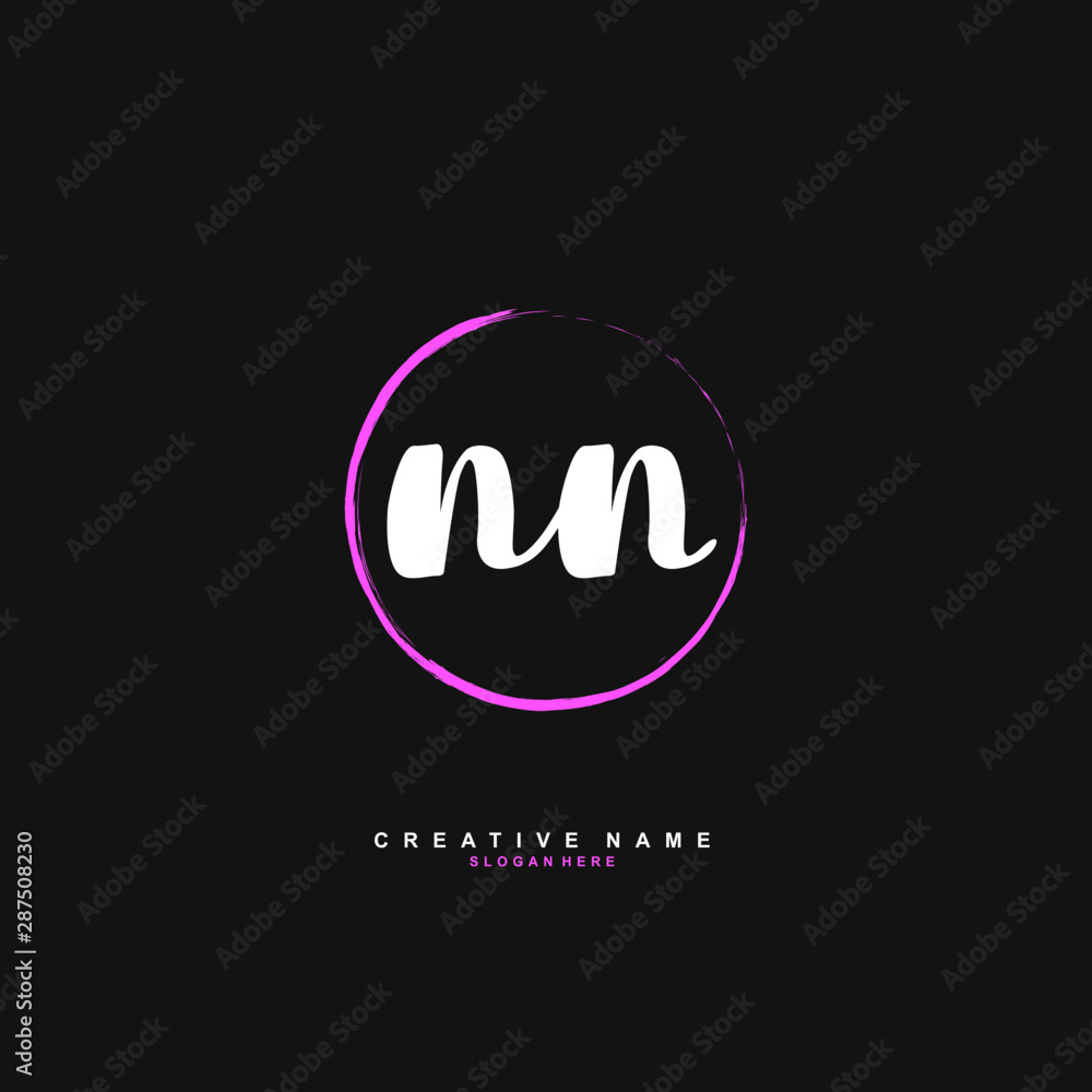 N NN Initial logo template vector. Letter logo concept with background template. N NN Initial logo template vector. Letter logo concept with background template.