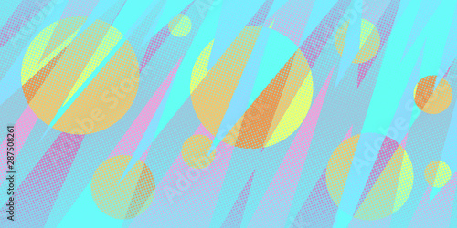 circles abstract background eighties style 80s