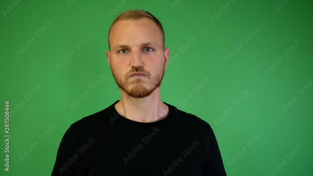 guy with a beard angry background chromakey guy with a beard angry background chromakey