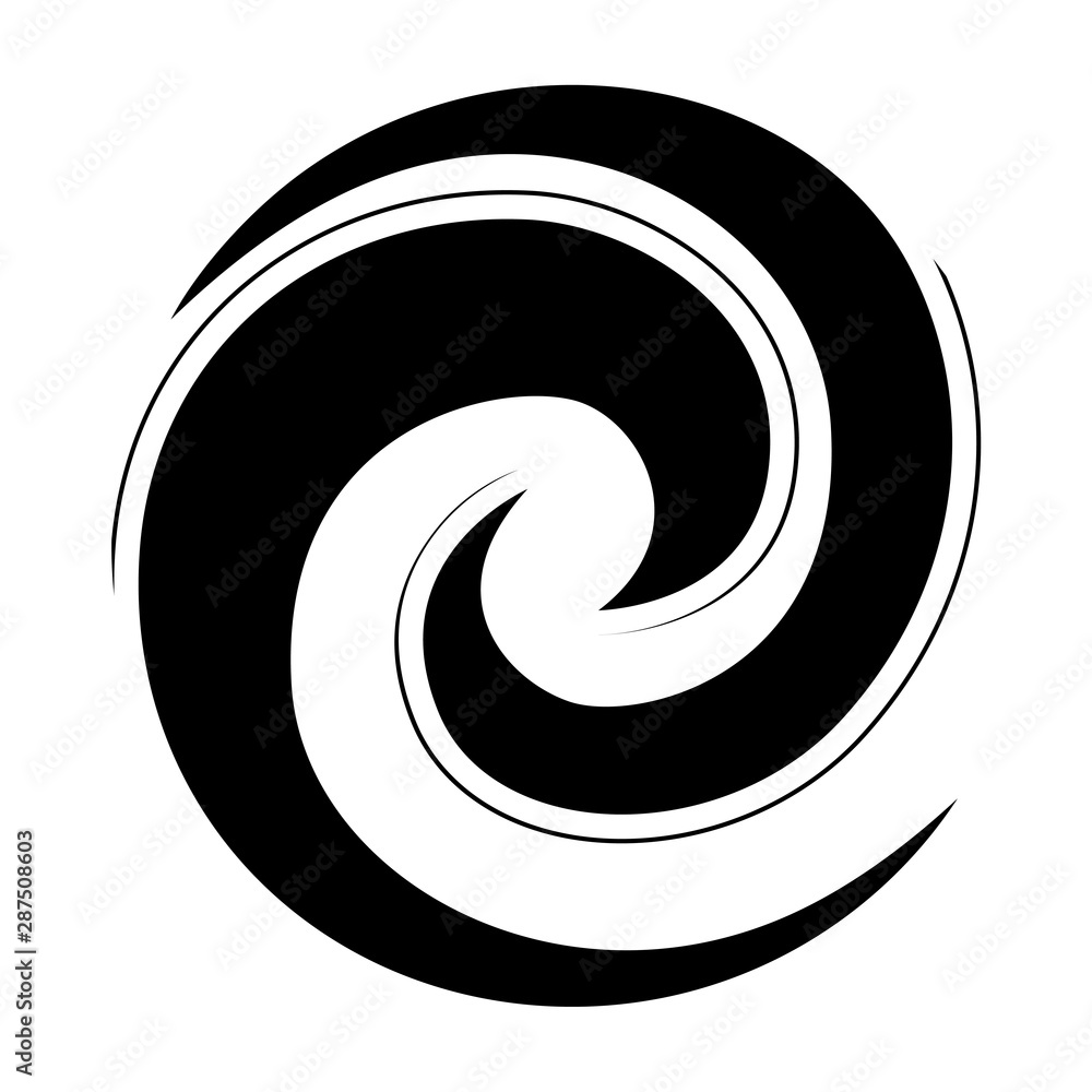 Koru spiral icon in black stylised maori logo or tattoo Koru spiral icon in black stylised maori logo or tattoo