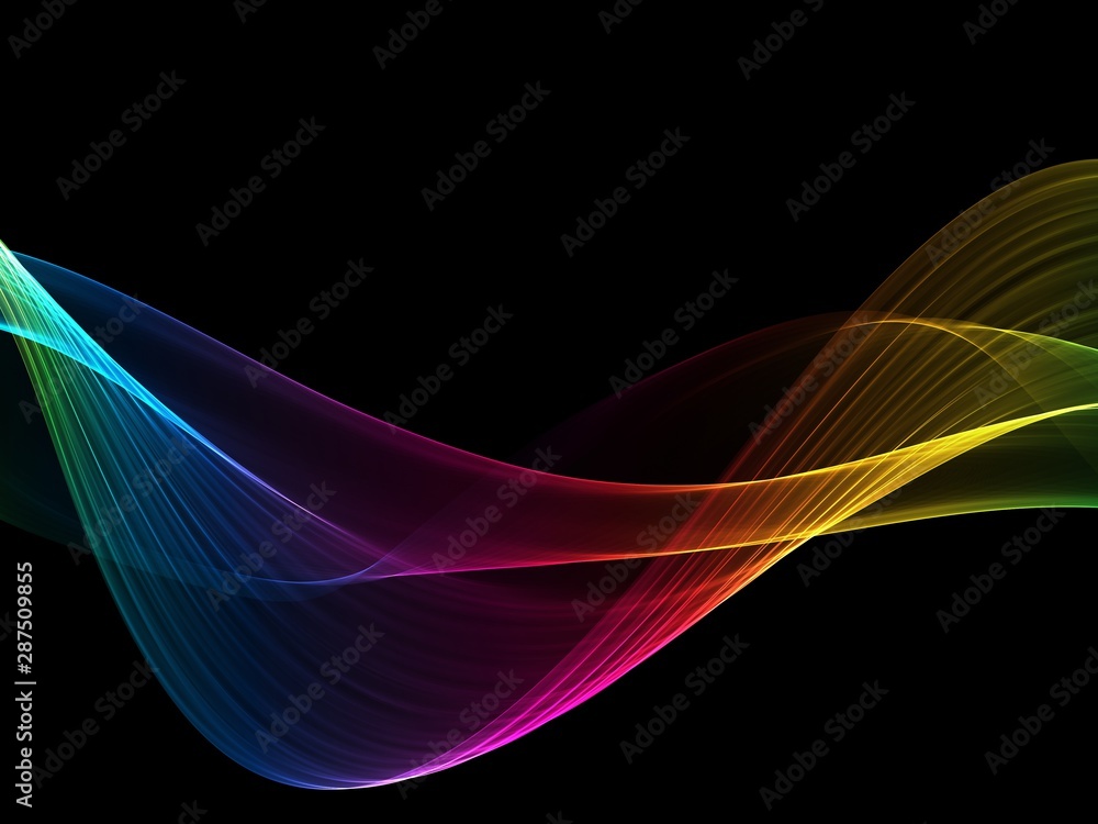 Naklejka premium Abstract rainbow light wave futuristic background