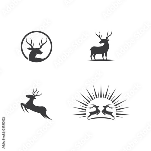 Deer ilustration logo vector