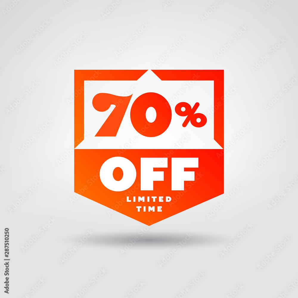 70% E-Commerce Price Tag Design. Online Shopping Price ...
