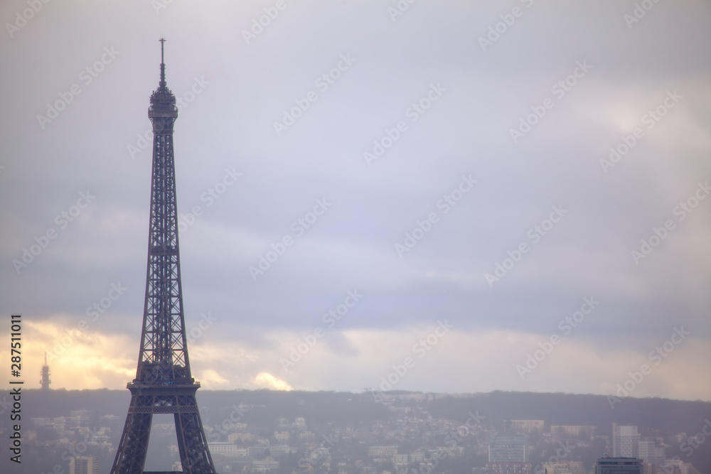 view on the Eiffel Tower in Paris 