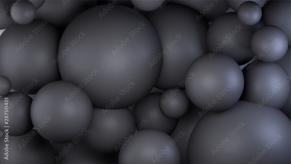3D Render of different shape bubble or spheres in shiny gray color. Abstract geometric shape wallpaper in minimal style. 3D Render of different shape bubble or spheres in shiny gray color. Abstract geometric shape wallpaper in minimal style.