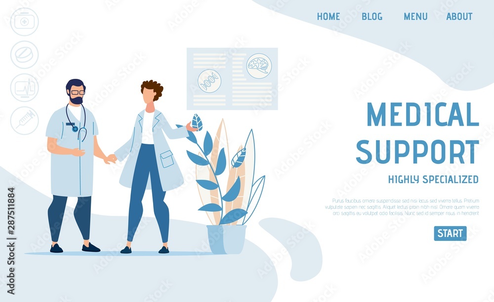 Highly Specialized Medical Support Landing Page Highly Specialized Medical Support Landing Page