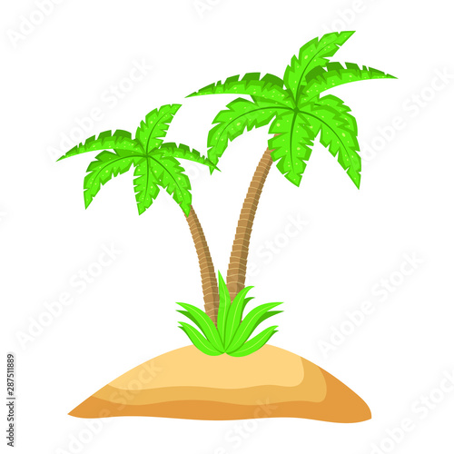 Palm tree vector design illustration isolated on white background