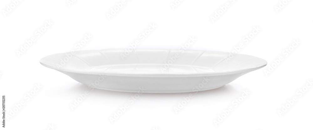 white plate ceramic on white background. white plate ceramic on white background.
