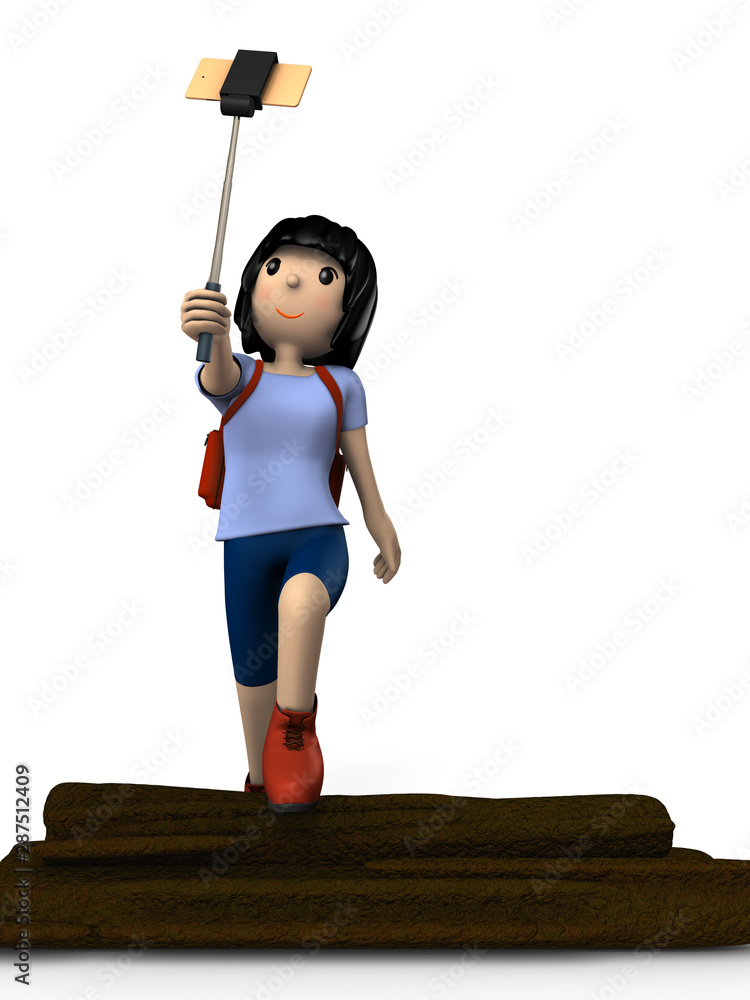 インスタ栄えポイントで自撮りする山ガール Stock イラスト Adobe Stock インスタ栄えポイントで自撮りする山ガール Stock イラスト Adobe Stock