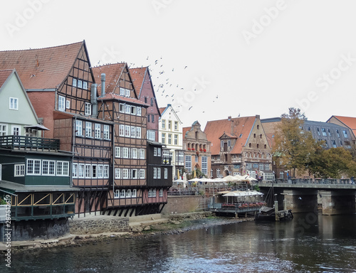 River Ilmenau in Lueneburg, Germany