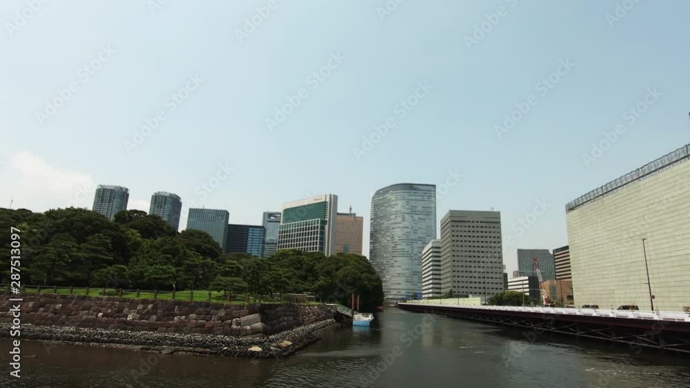 Japan city landscape. Tokyo, near Hamarikyu Japan city landscape. Tokyo, near Hamarikyu