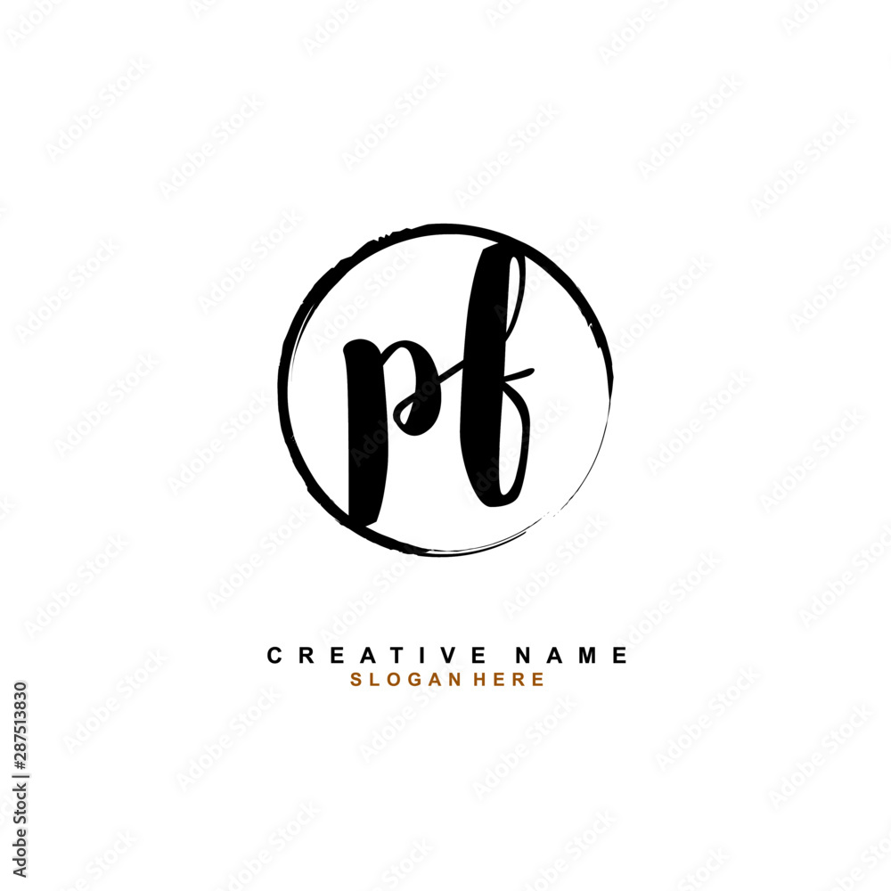 P F PF Initial logo template vector. Letter logo concept with background template. P F PF Initial logo template vector. Letter logo concept with background template.