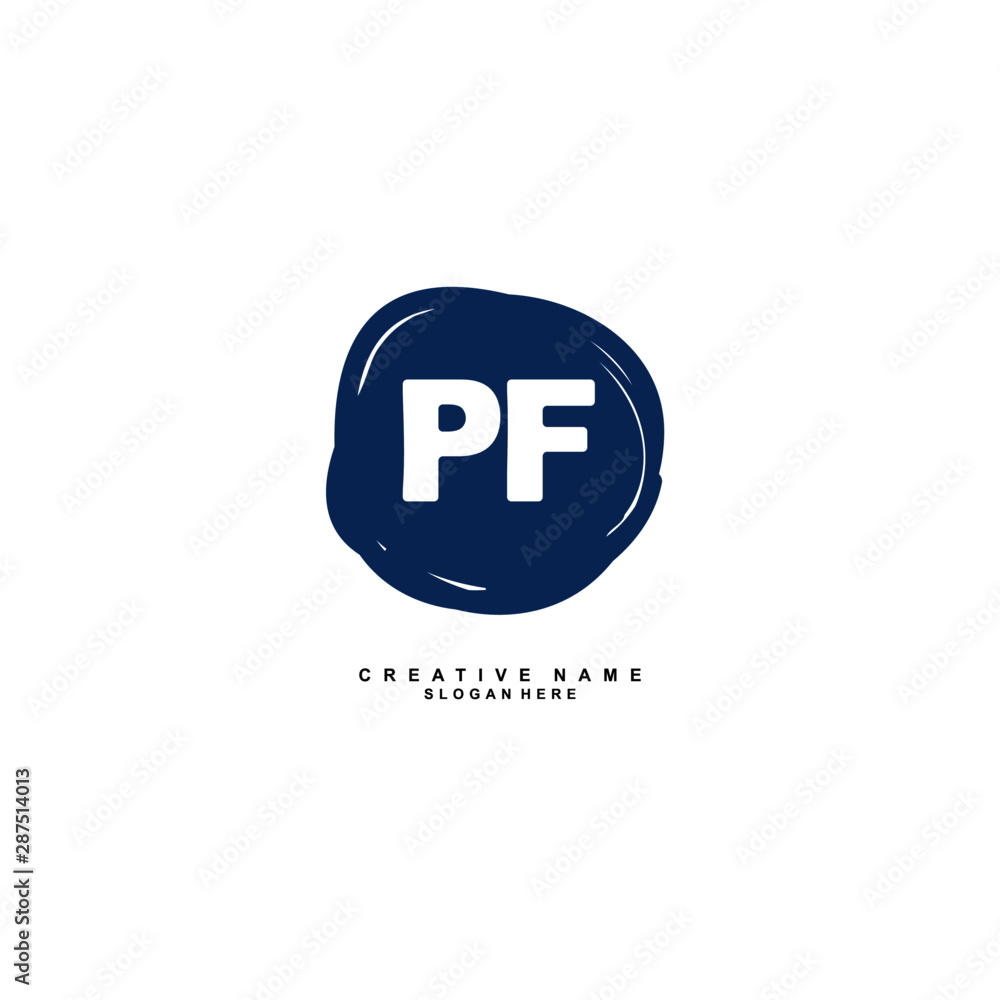 P F PF Initial logo template vector. Letter logo concept with background template. P F PF Initial logo template vector. Letter logo concept with background template.