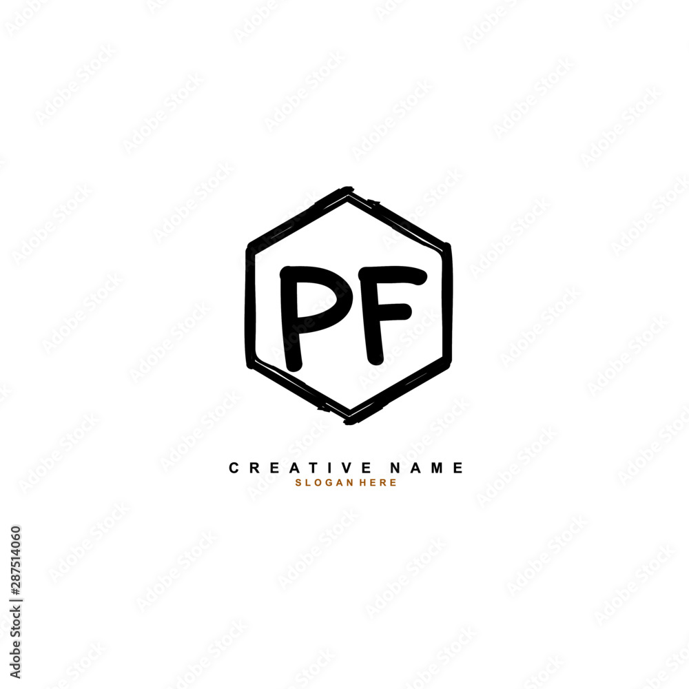 P F PF Initial logo template vector. Letter logo concept with background template. P F PF Initial logo template vector. Letter logo concept with background template.